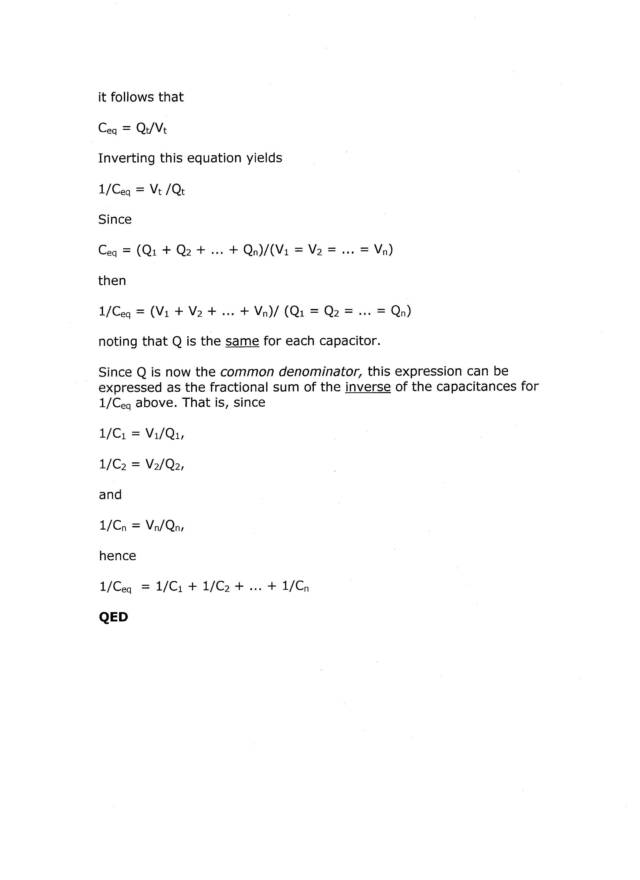 Capacitors In Series Equation Derivation Capacitors In Series Equation Derivation